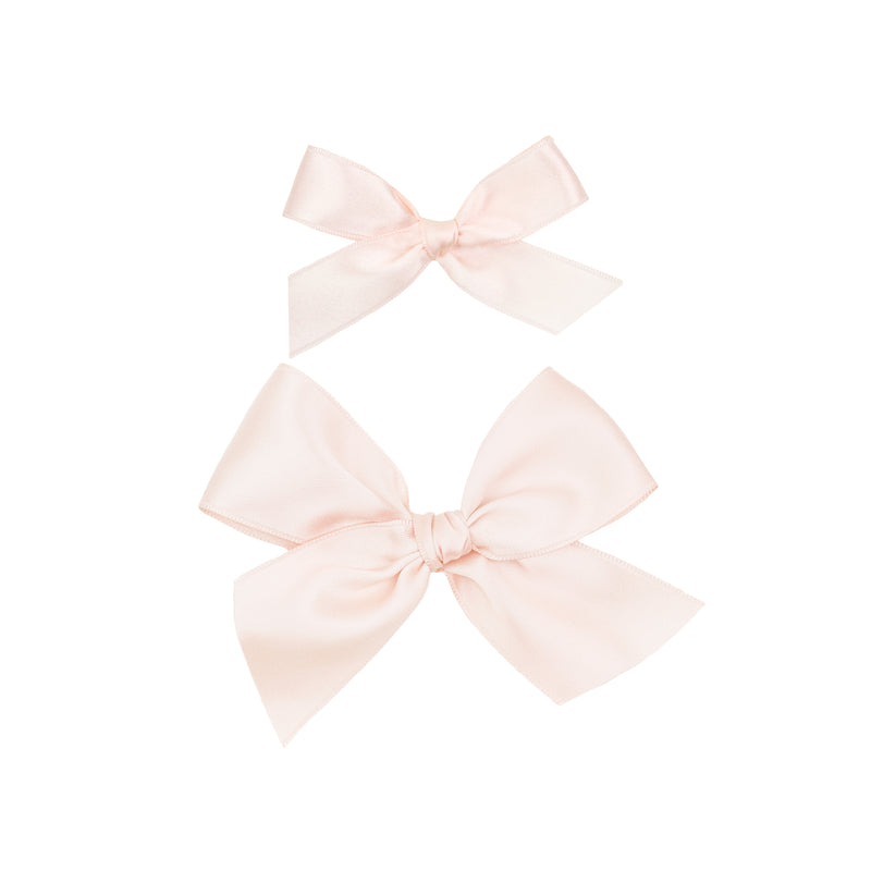 Satin Bow - Blush Clip