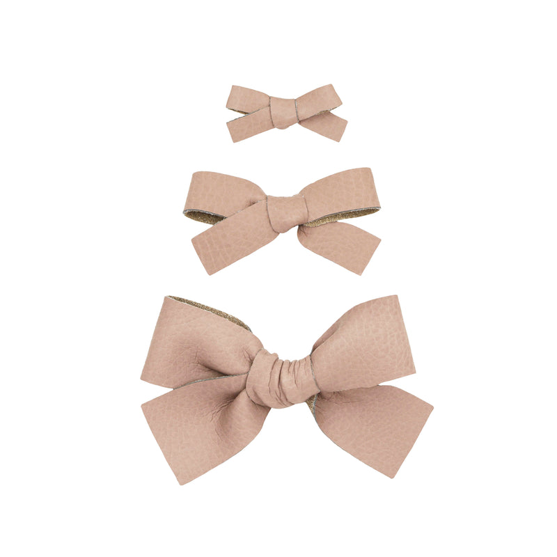 Leather 3 Pack - Primrose Bow Clips