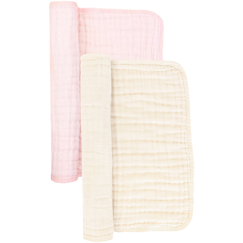 Cloud Muslin™ Burp Cloth 2 Pack - Blush + Cream
