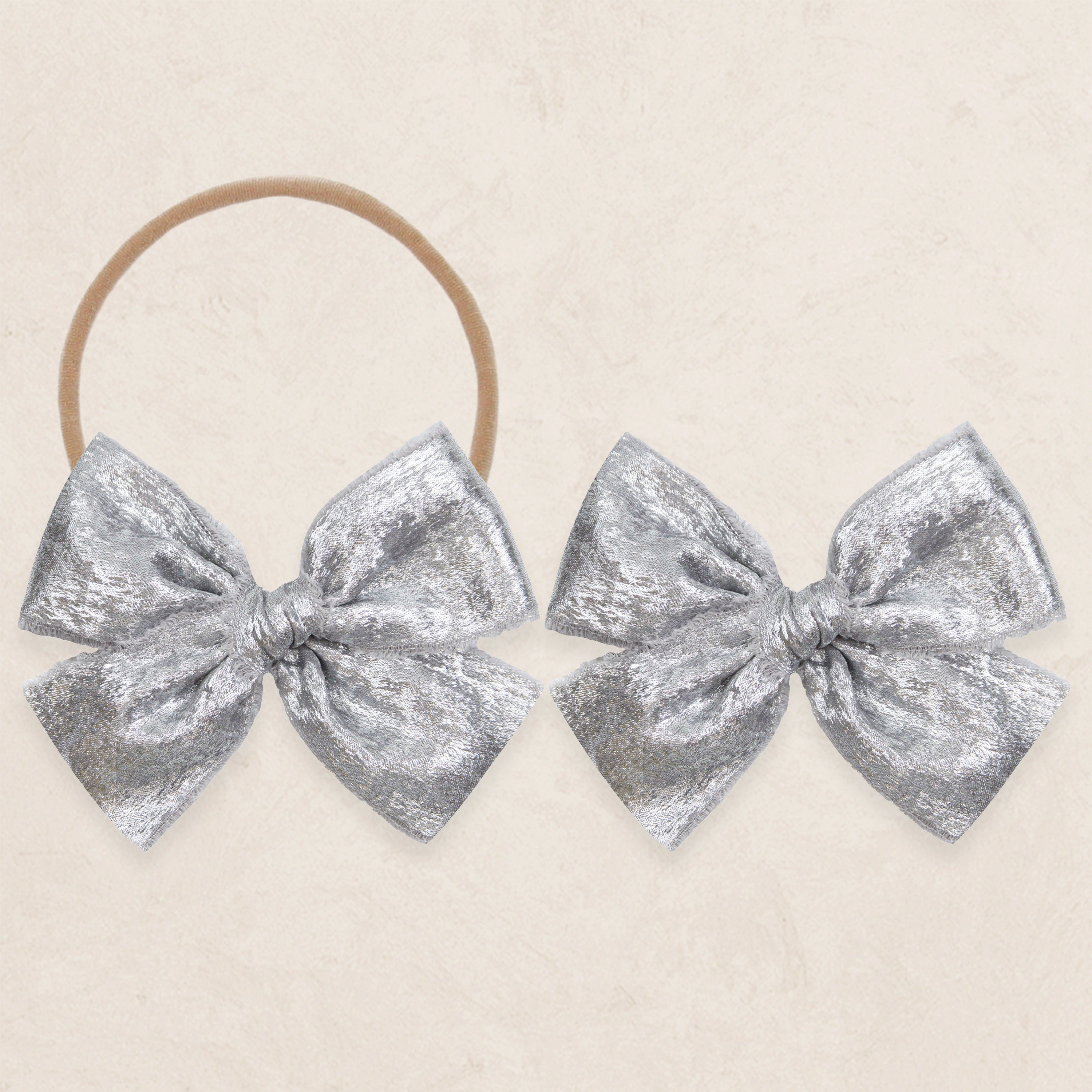 Chiffon Bow - Chrome Shimmer