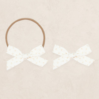 Classic Bow - Ivory Dandelion Petite