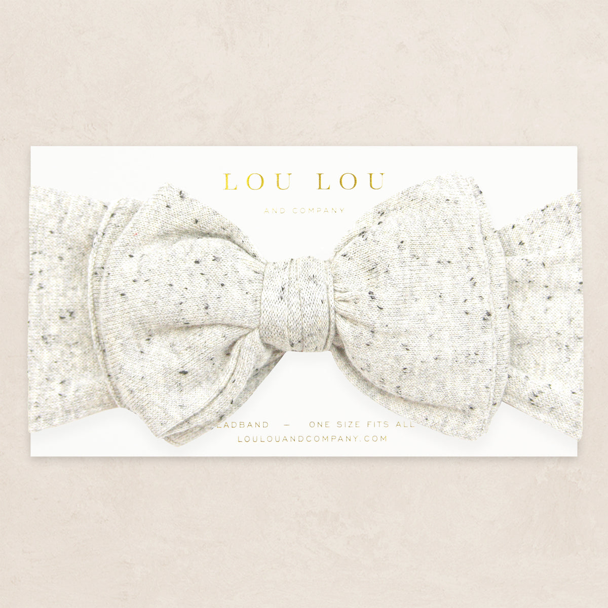 Knit Headband - Cream Speckle