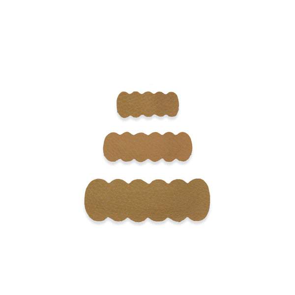 Leather - Cedar Scallop Snap Clip
