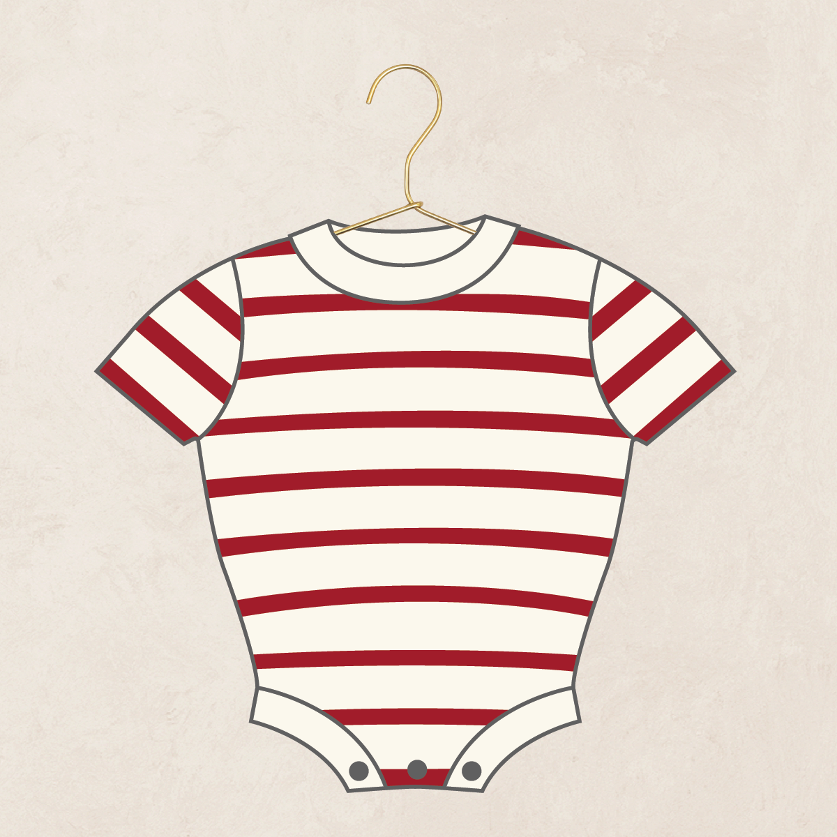 Pre-Order: Knit Onesie - Red Stripe