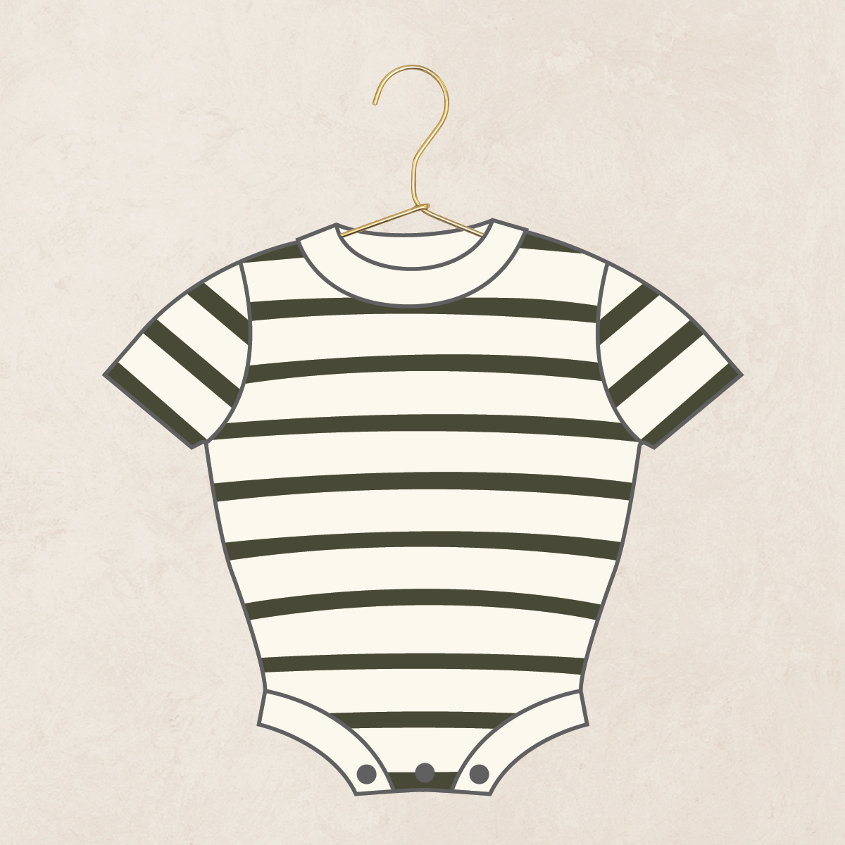 Pre-Order: Knit Onesie - Olive Stripe