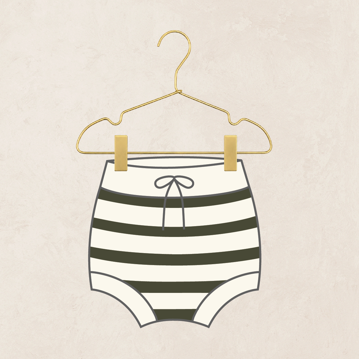 Pre-Order: Knit Bummie - Olive Stripe