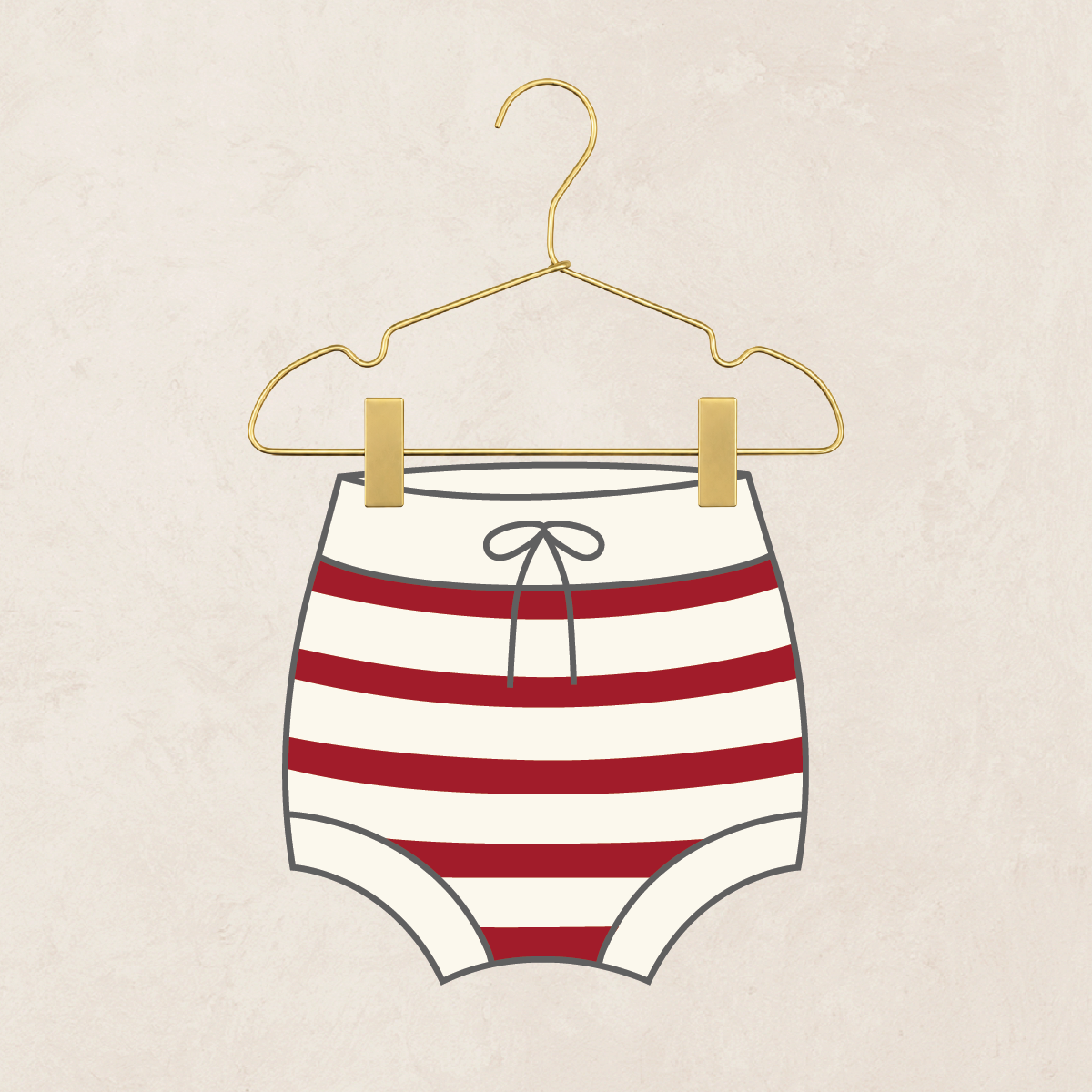 Pre-Order: Knit Bummie - Red Stripe