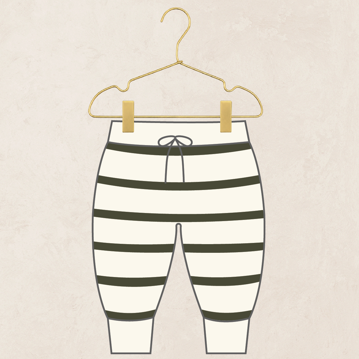 Pre-Order Knit Jogger Pant - Olive Stripe