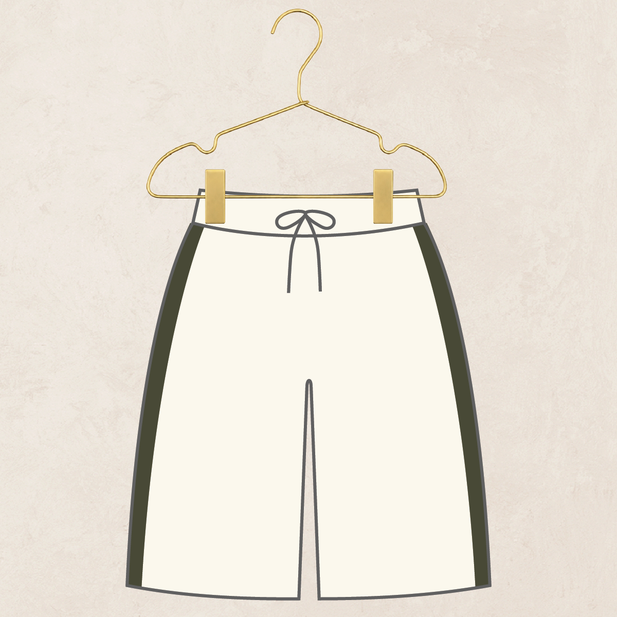 Pre-Order: Knit Chunky Wide Leg Pant - Olive Racer Stripe