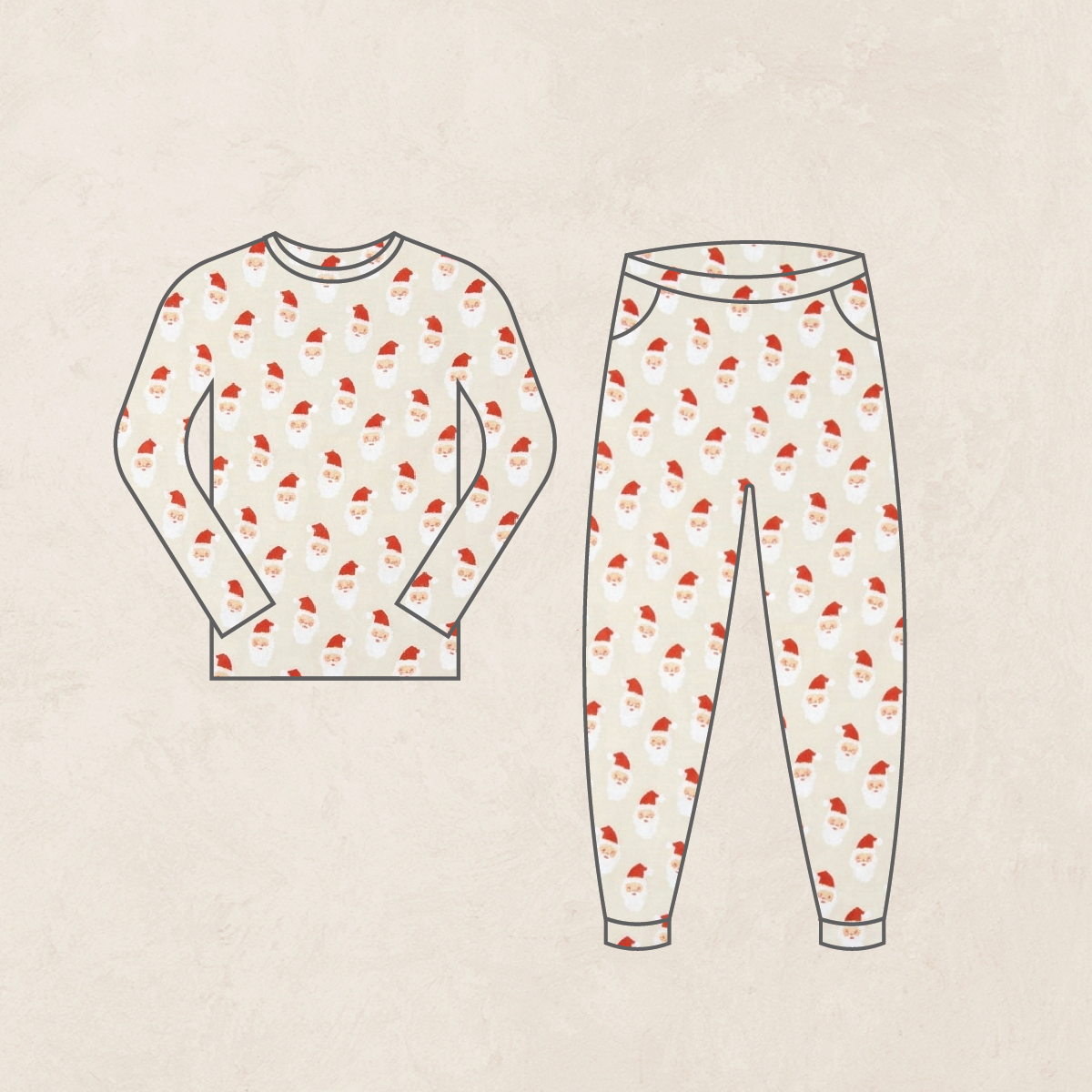 Pre-Order: Kids Loungewear Set - Santa Baby