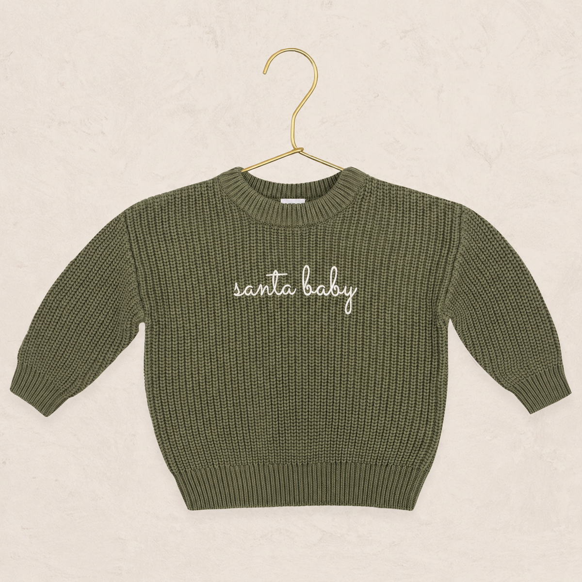 Knit Chunky Sweater - "Santa Baby"