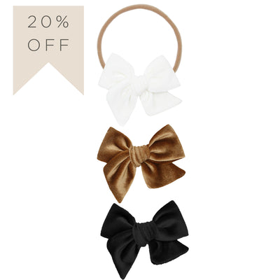 Velvet Bow 3 Pack: Cinnamon