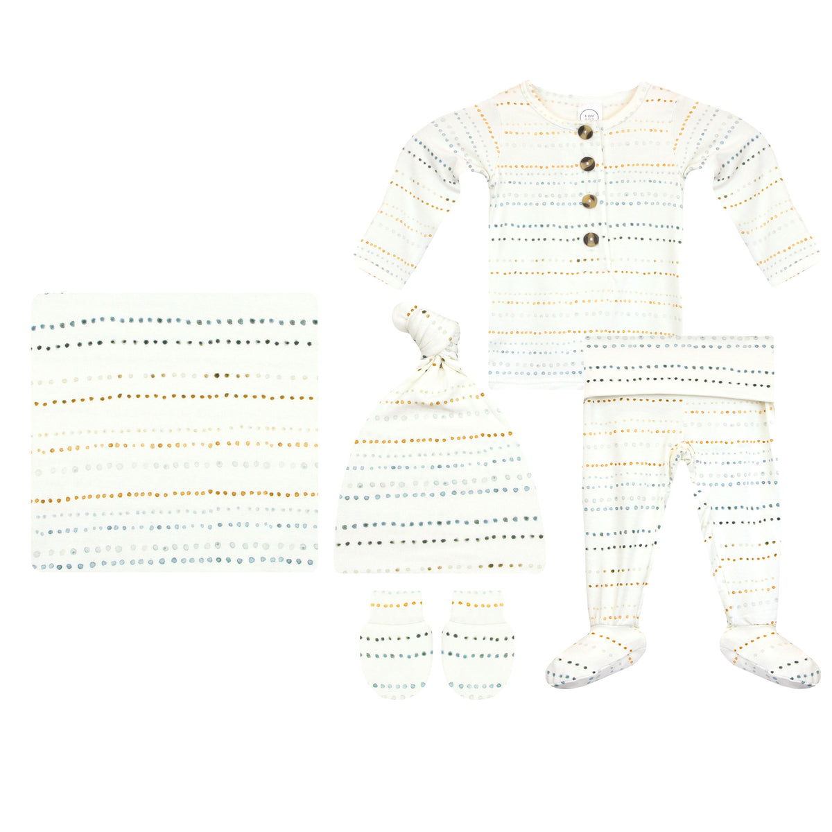 Conrad Newborn Hat Bundle + Top + Bottoms