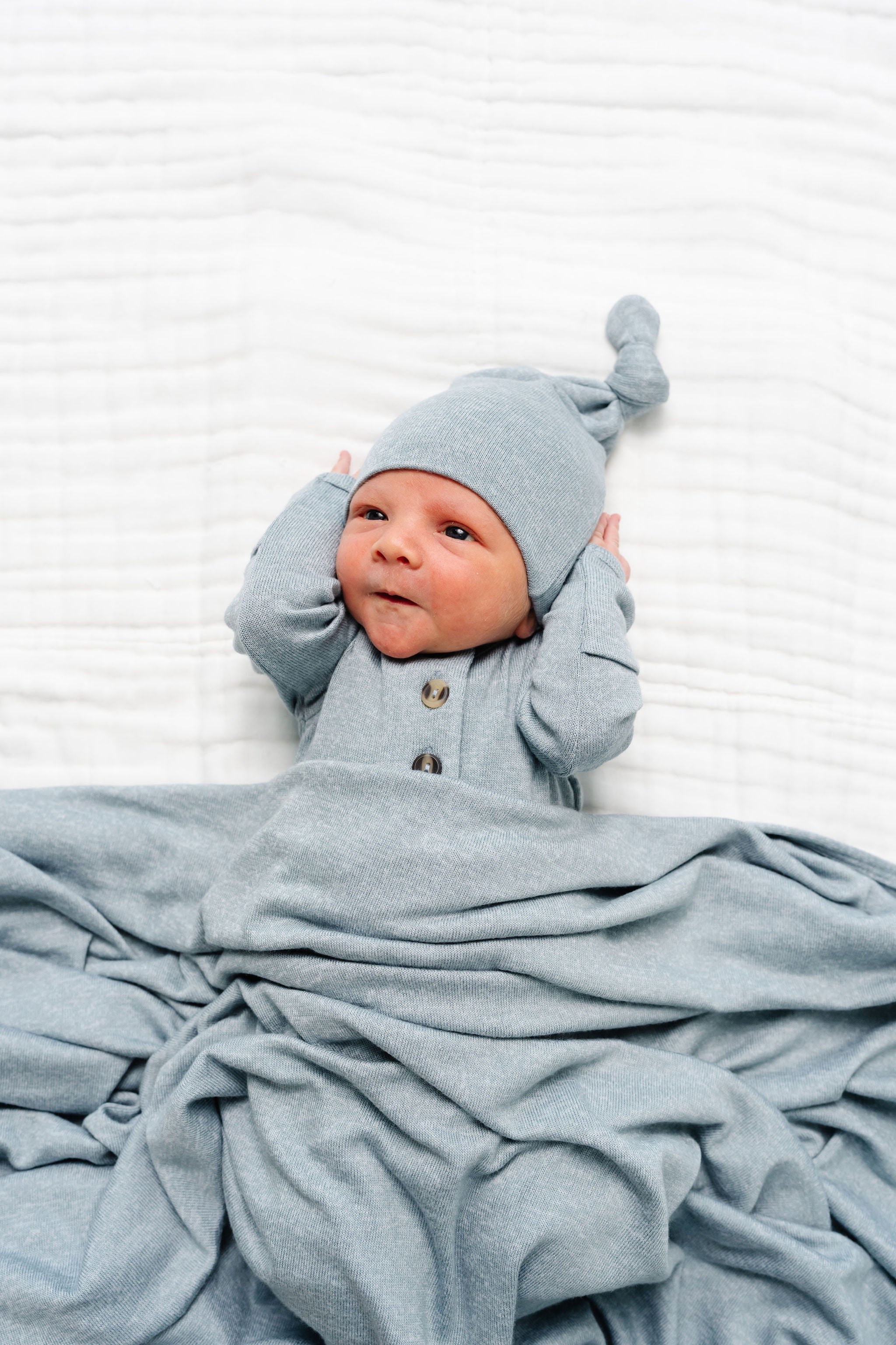 Miller Plush Knit Newborn Hat Bundle (Gown)