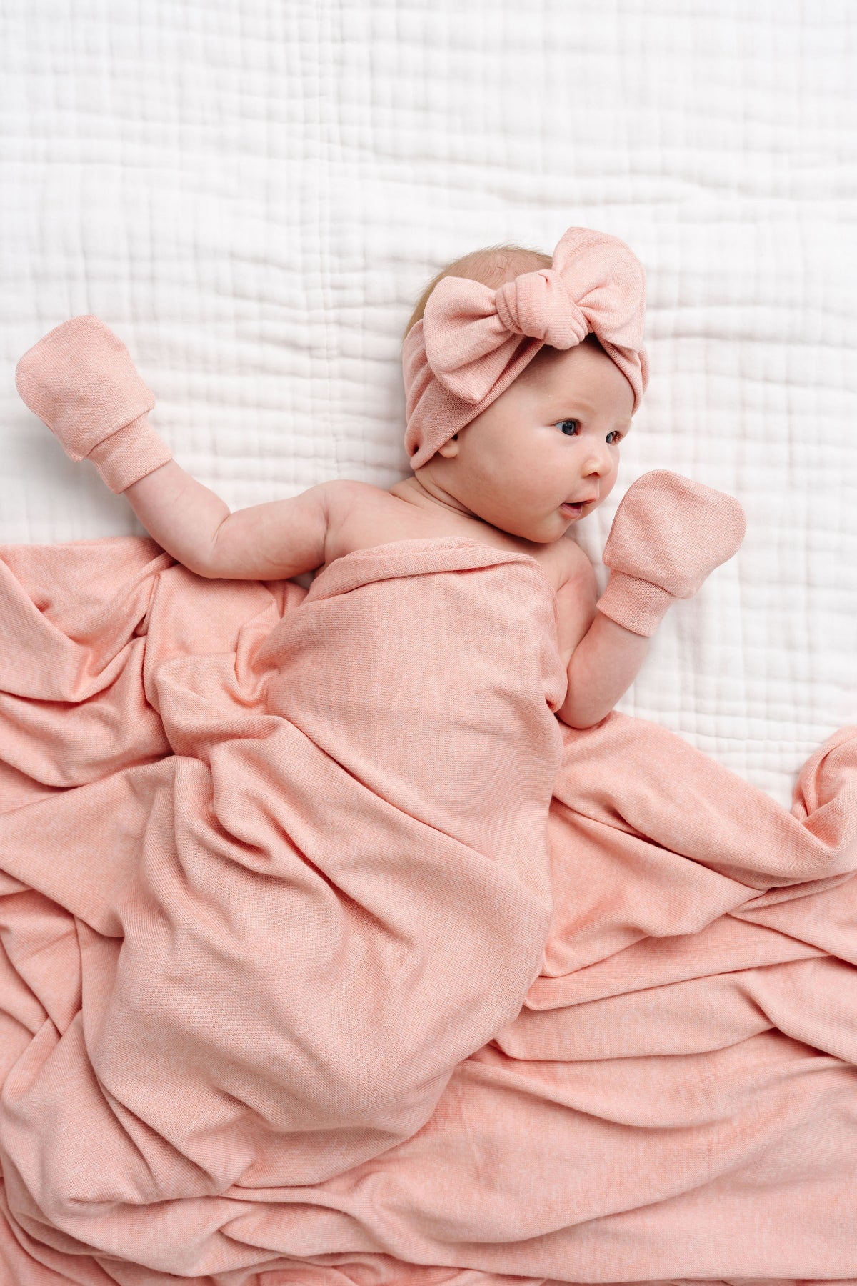 Piper Plush Knit Newborn Headband Bundle + Knotted Gown