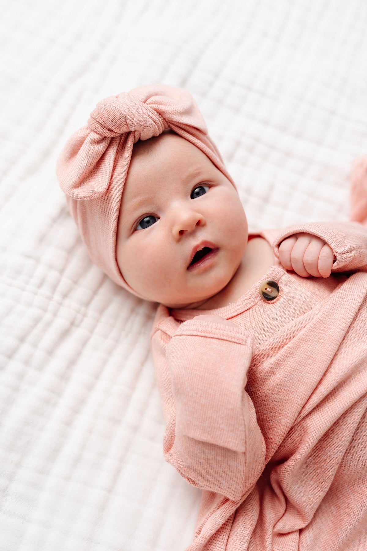 Piper Plush Knit Newborn Headband Bundle + Knotted Gown