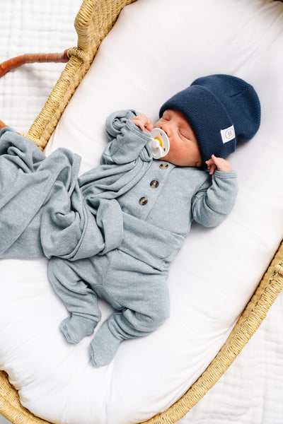 Miller Plush Knit Newborn Hat Bundle (Top + Bottom)
