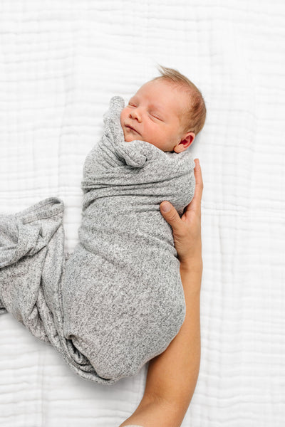 Sam Plush Knit Swaddle Blanket