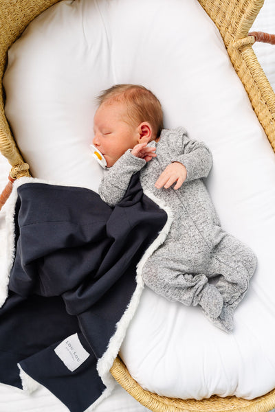 Sam Plush Knit Zipper Footies