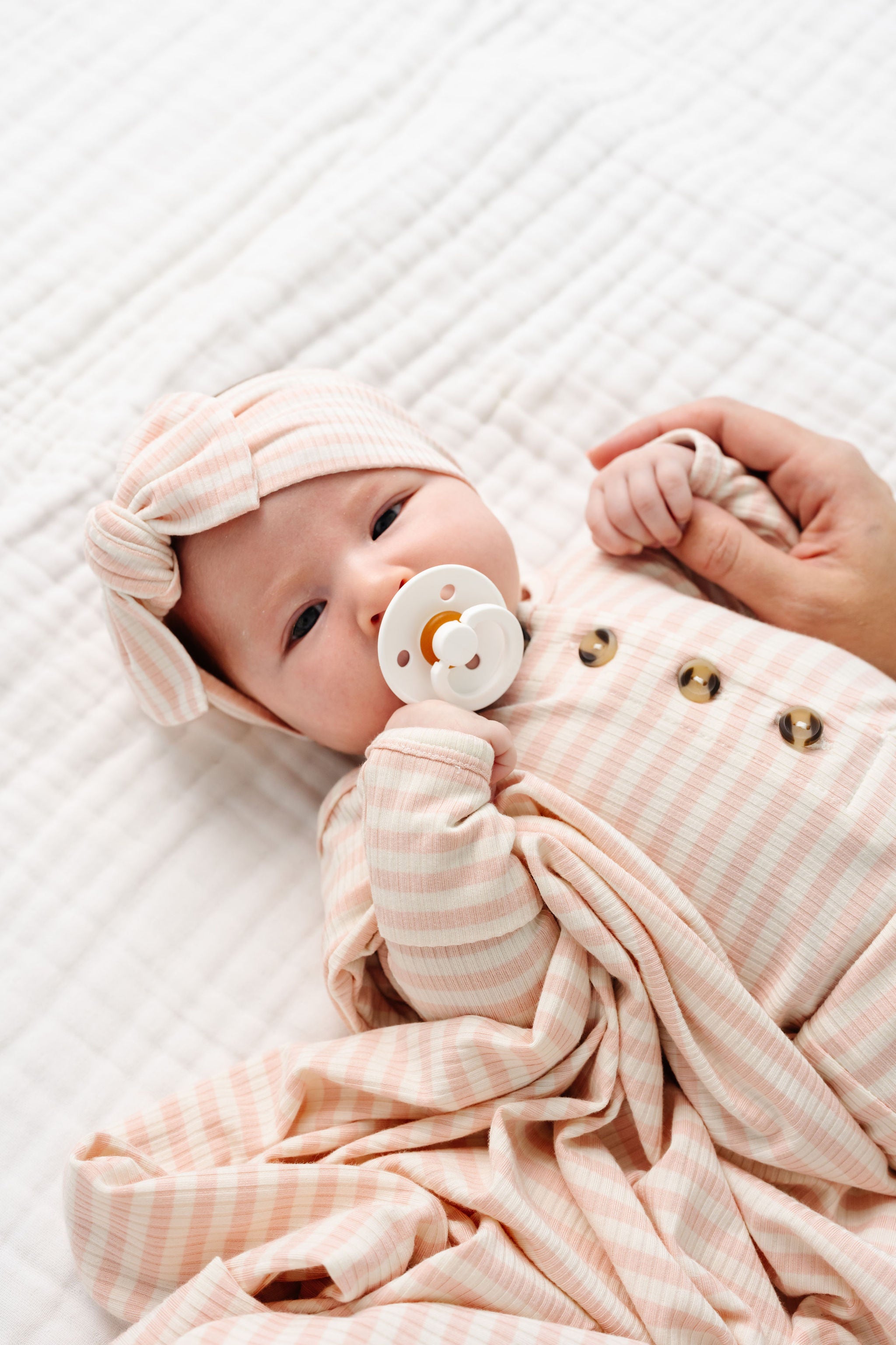 Harper Ribbed Newborn Headband Bundle (Gown)