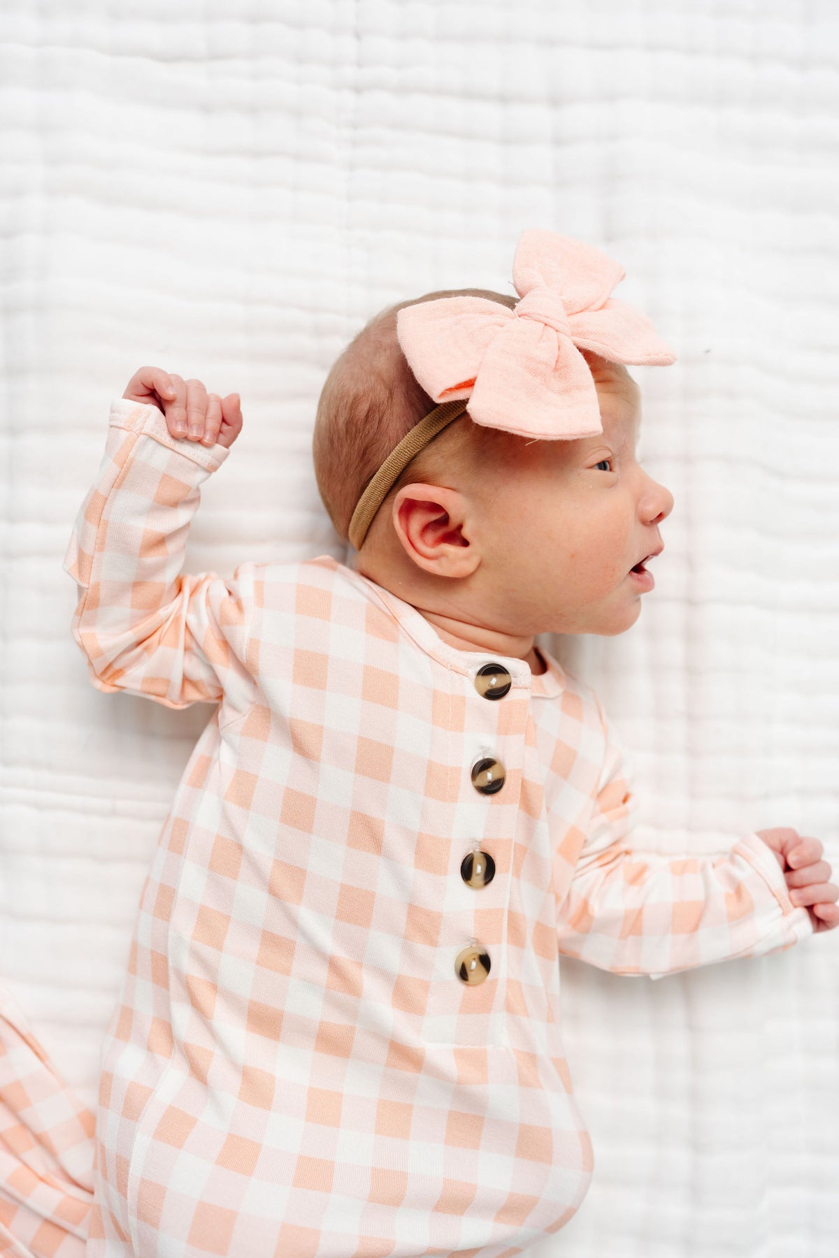 Evie Newborn Headband Bundle + Knotted Gown