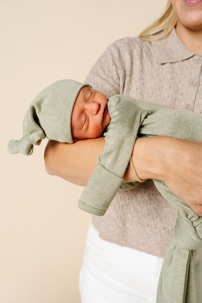 Collins Plush Knit Top Knot Hat