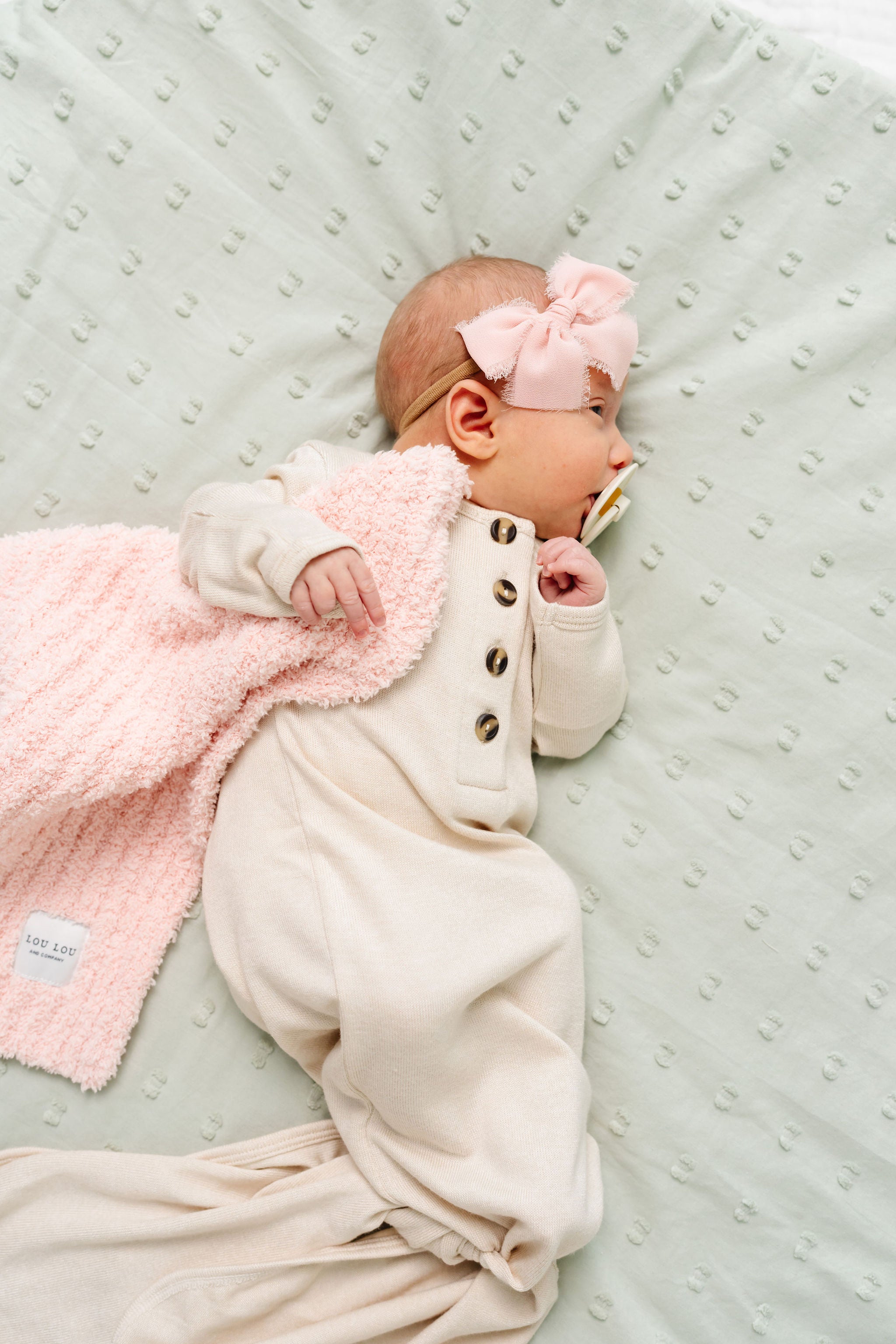 Chiffon Bow - Blush