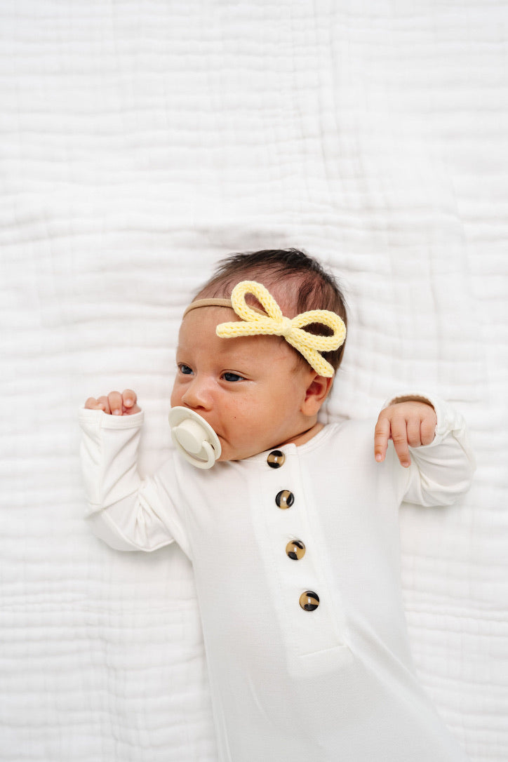 Crochet Bow - Lemonade Headband