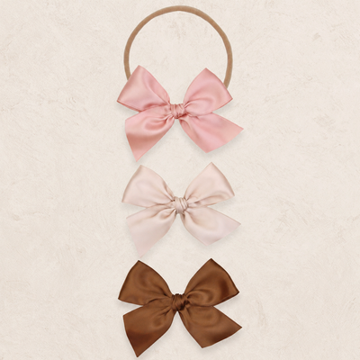 Satin Bow 3 Pack: Primrose