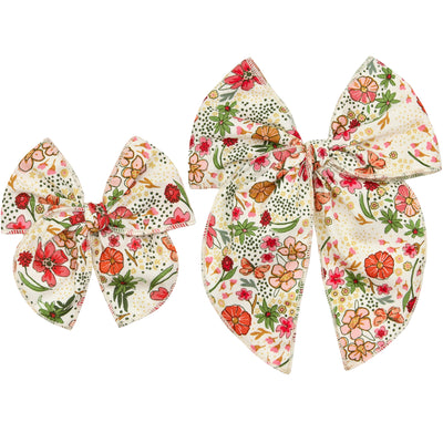 Heirloom Bow - Garden Wildflower Clip