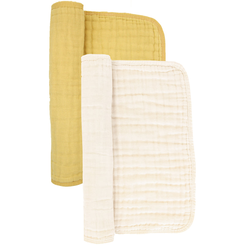 Cloud Muslin™ Burp Cloth 2 Pack - Honey + Cream