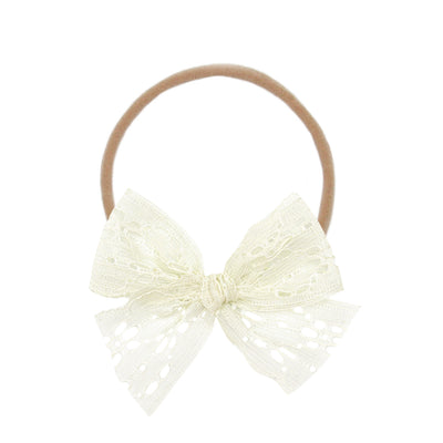 Lace Bow - Ivory Daisy