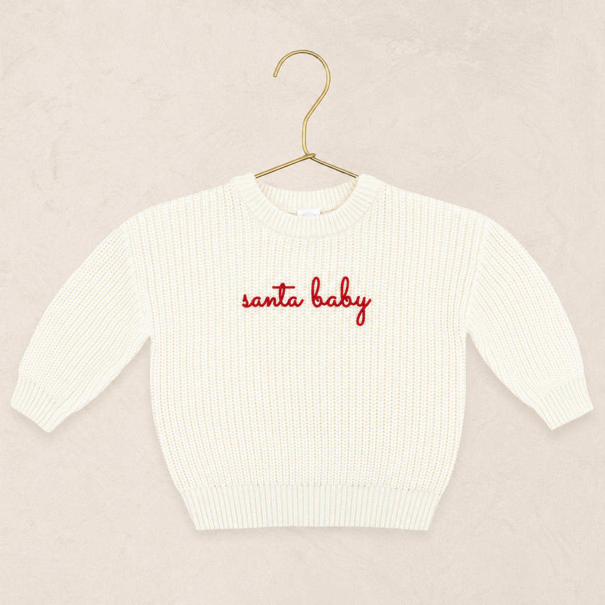 Knit Chunky Sweater - "Santa Baby"