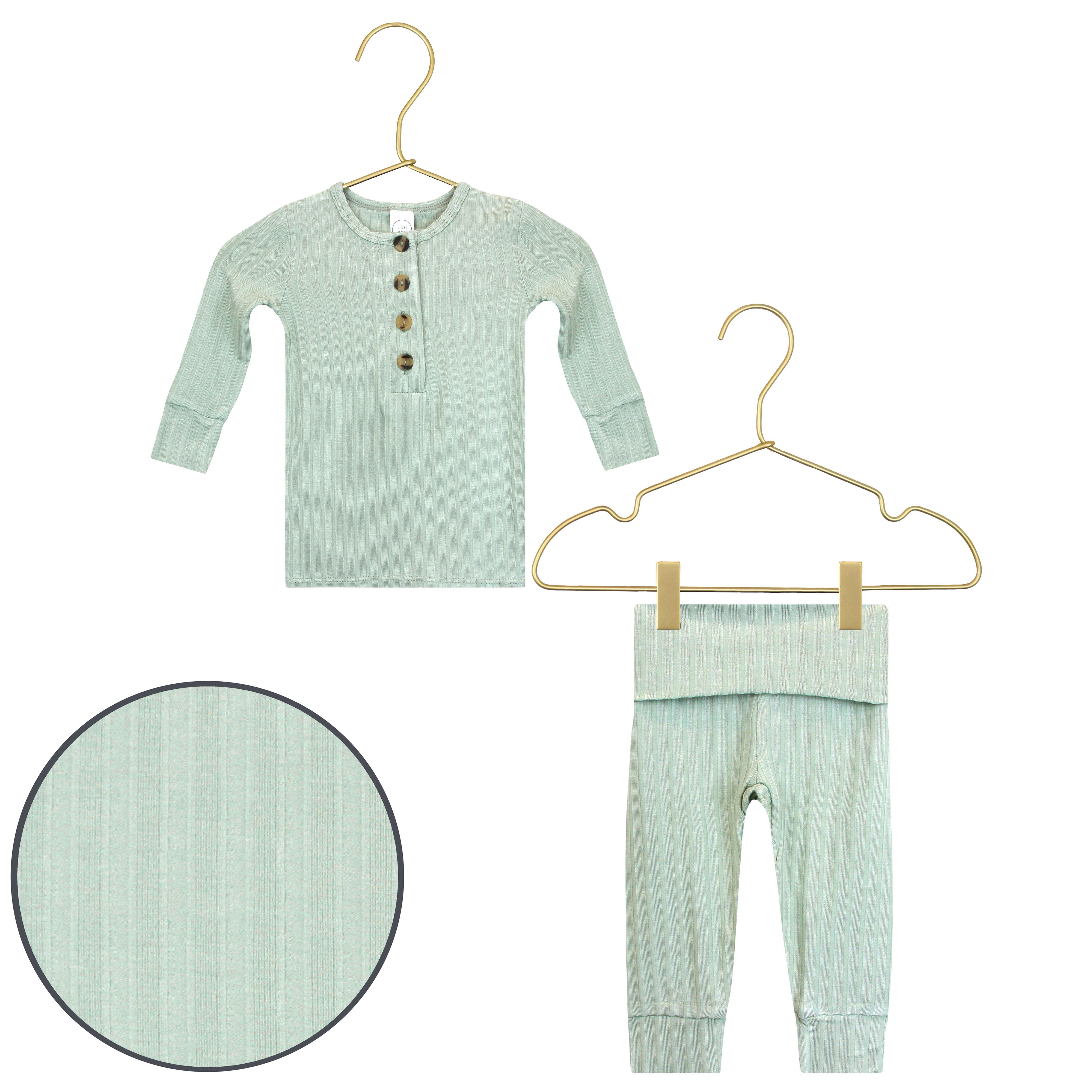 James Ribbed Top + Bottoms