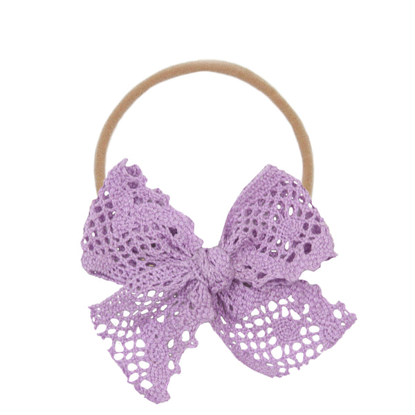 Vintage Bow - Lavender Crochet Lace