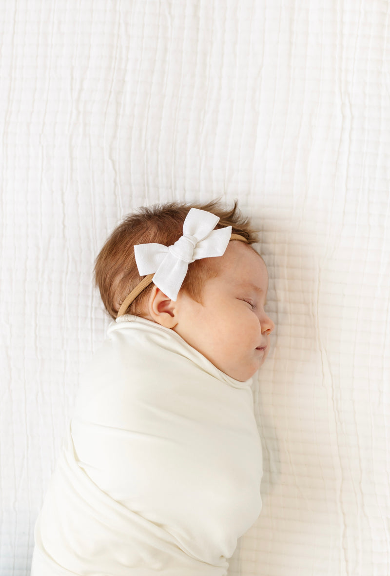 Linen Bow 3 Pack: Mango Headbands