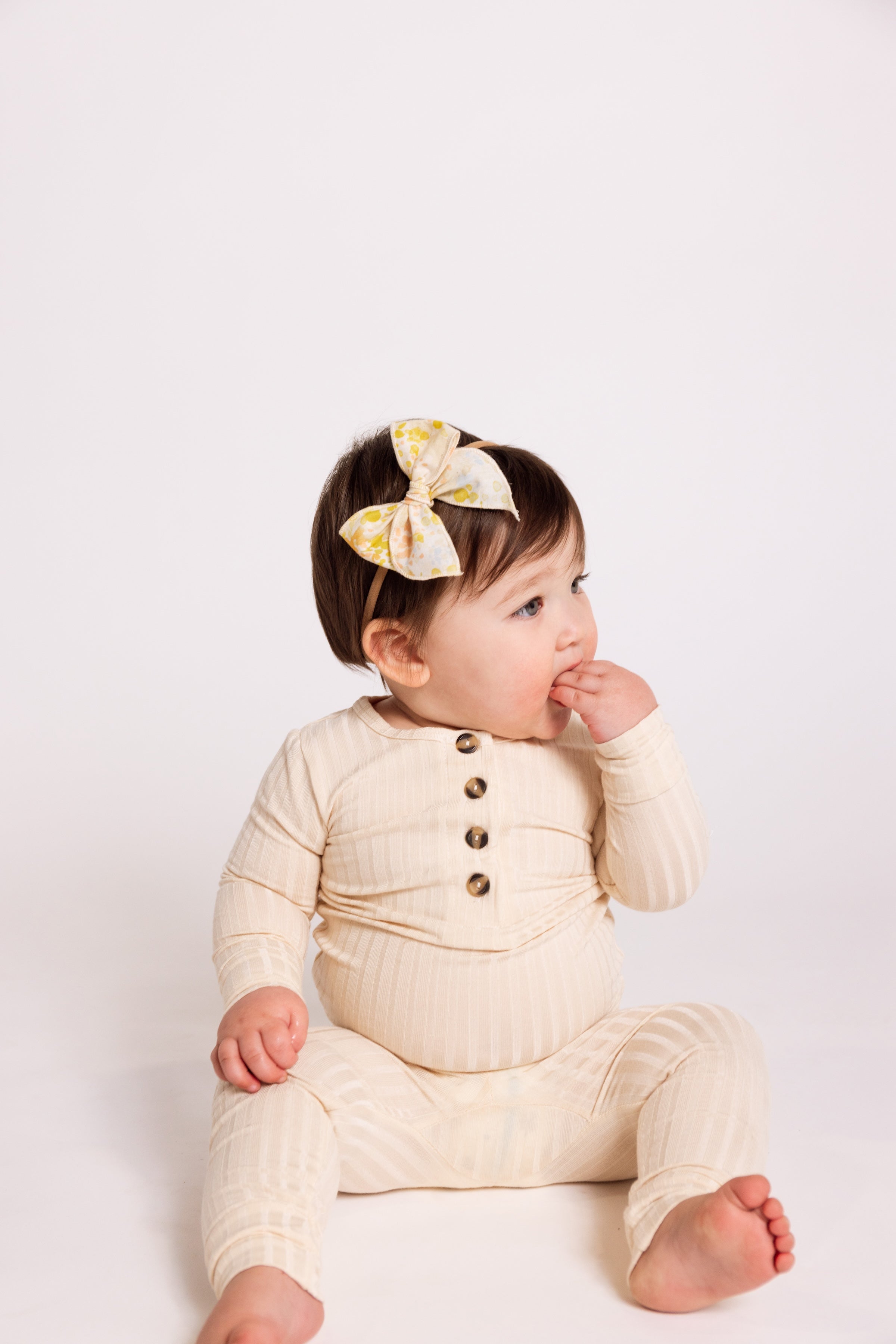 Heirloom Bow - Yellow Watercolor Headband