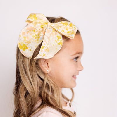 Heirloom Bow - Yellow Watercolor Clip