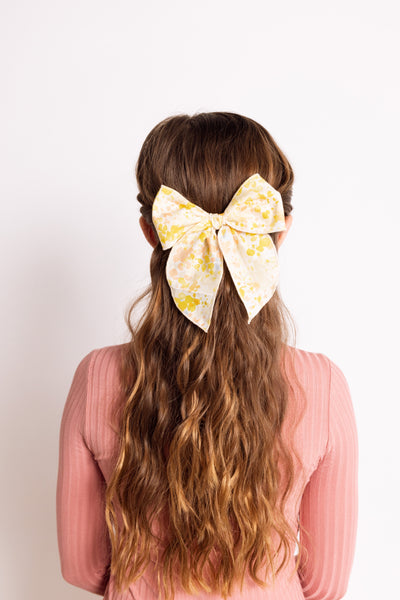Heirloom Bow - Yellow Watercolor Clip