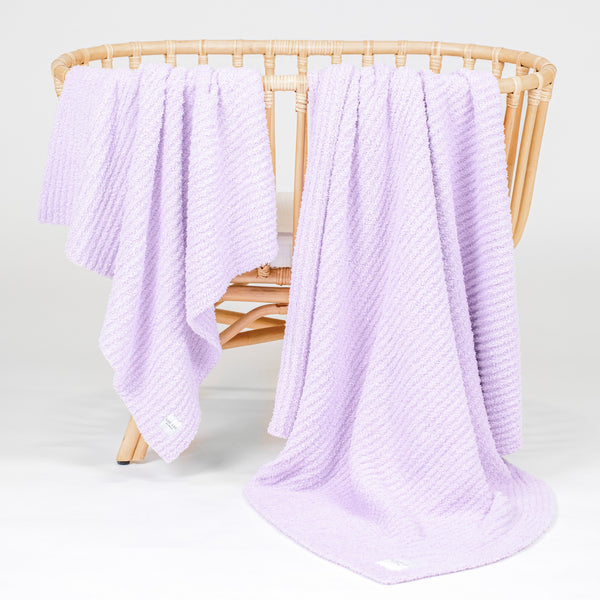 Chenille Blanket - Lilac - Small & Large