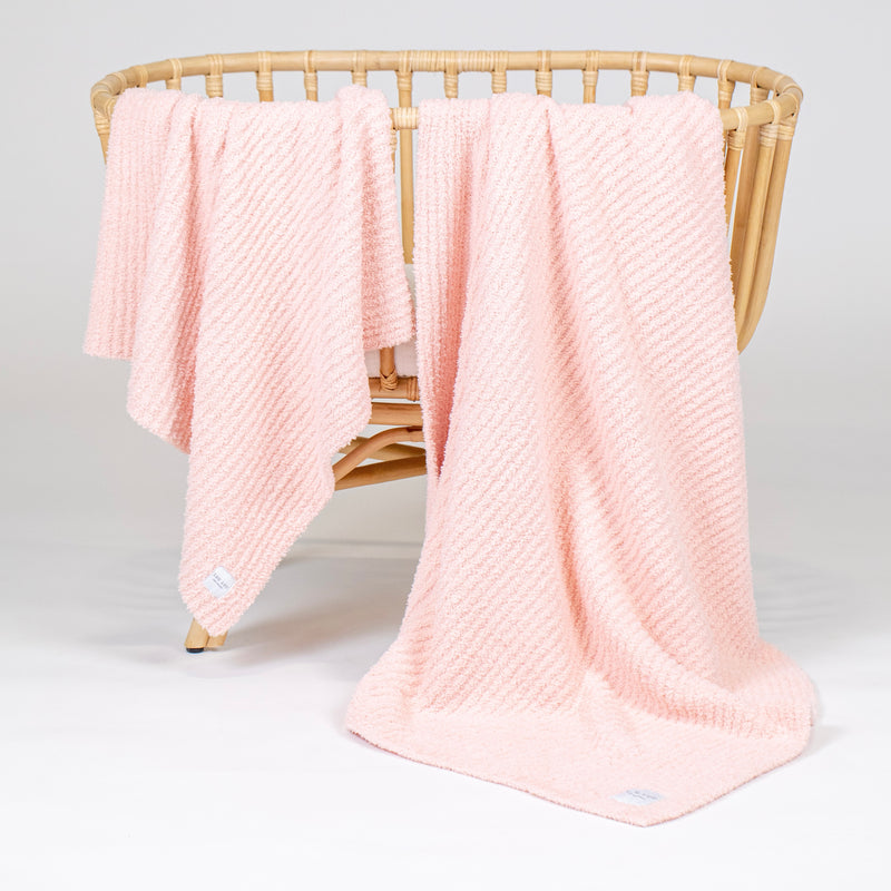 Chenille Blanket - Blush Pink - Small & Large