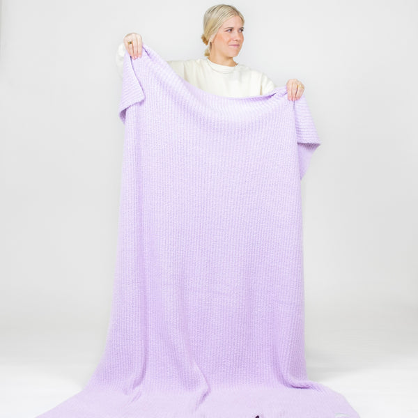 Chenille Blanket - Lilac - Adult/Throw