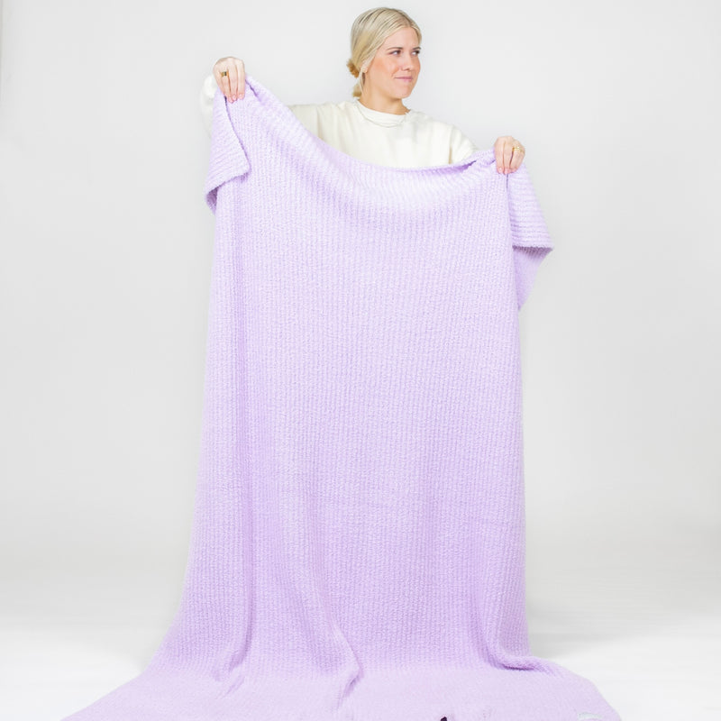 Chenille Blanket - Lilac - Adult/Throw