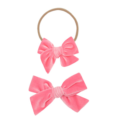 Velvet - Melon Pink Bow