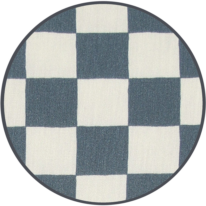 miles swaddle blanket blue and white checkered pattern swatch