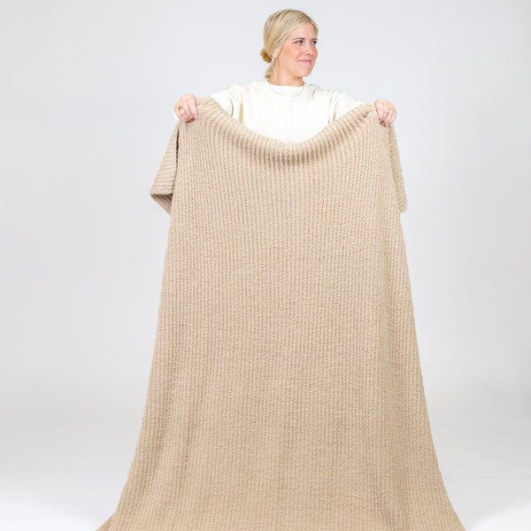 Chenille Blanket - Oatmeal - Adult/Throw