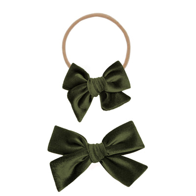 Velvet - Olive Bow