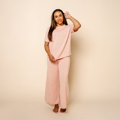 Knit Women's Short Sleeve Tee - Petal Speckle