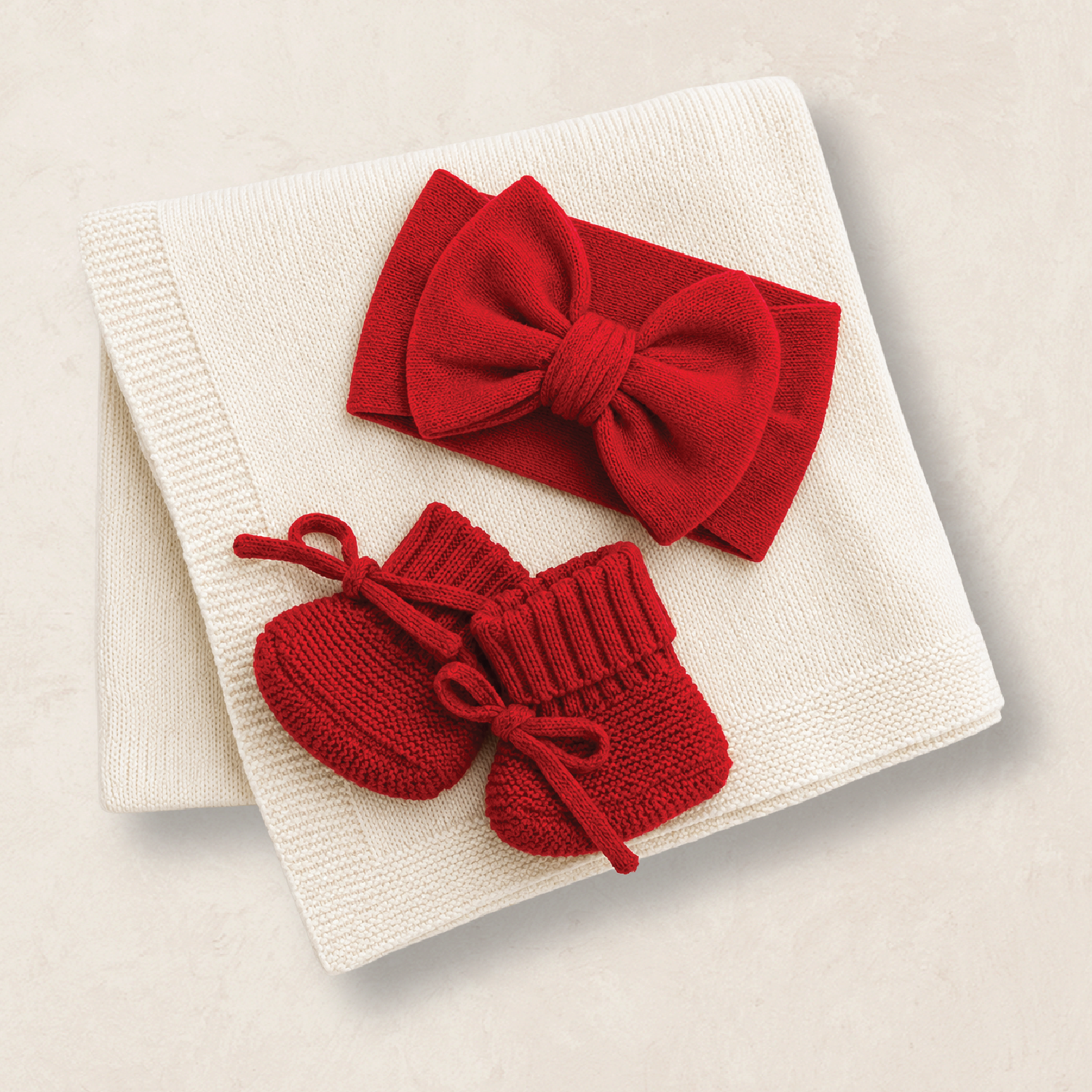 Pre-Order: Knit Headband Bundle - Red/Ivory