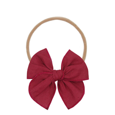 Heirloom Bow - Cranberry Headband
